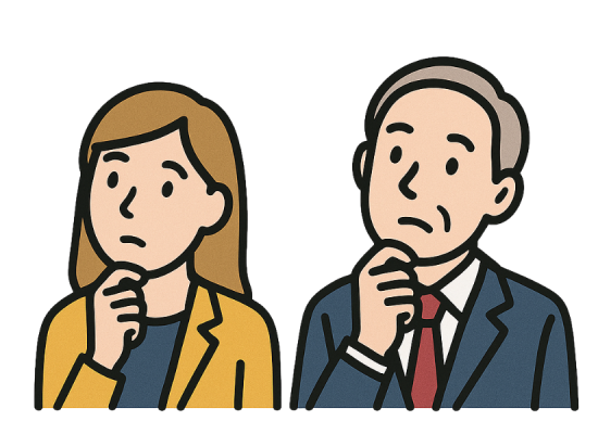悩む経営者のイラスト